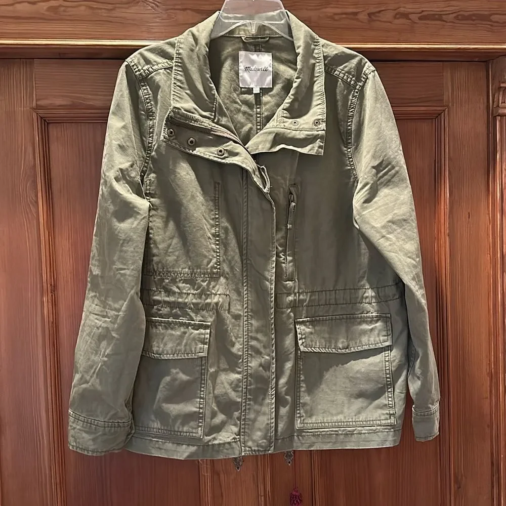 Madewell Utility Jacket in Olive Green - Picture 1 of 11